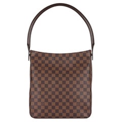 Louis Vuitton Damier Ebene Canvas & Calfskin Leather Special Order Vintage Bag