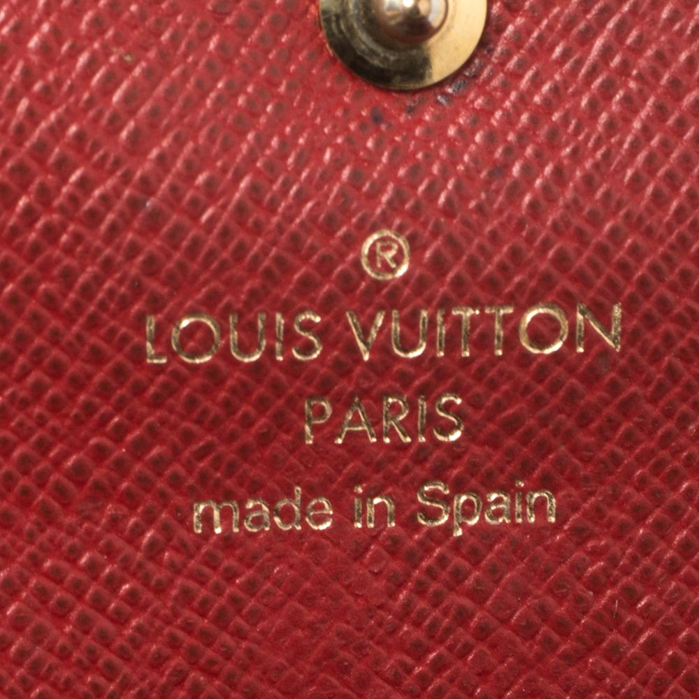 Women's Louis Vuitton Damier Ebene Canvas Cerise Caissa Wallet