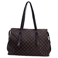 Louis Vuitton Damier Ebene Canvas Chelsea Tote Shoulder Bag