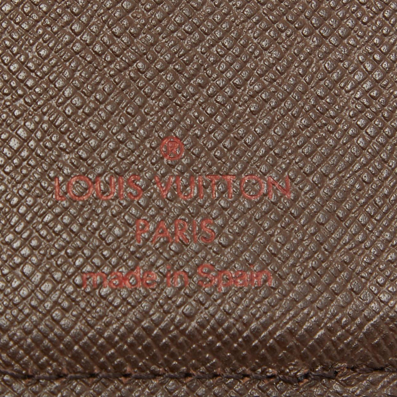 Louis Vuitton Damier Ebene Canvas Compact Wallet In Good Condition In Dubai, Al Qouz 2