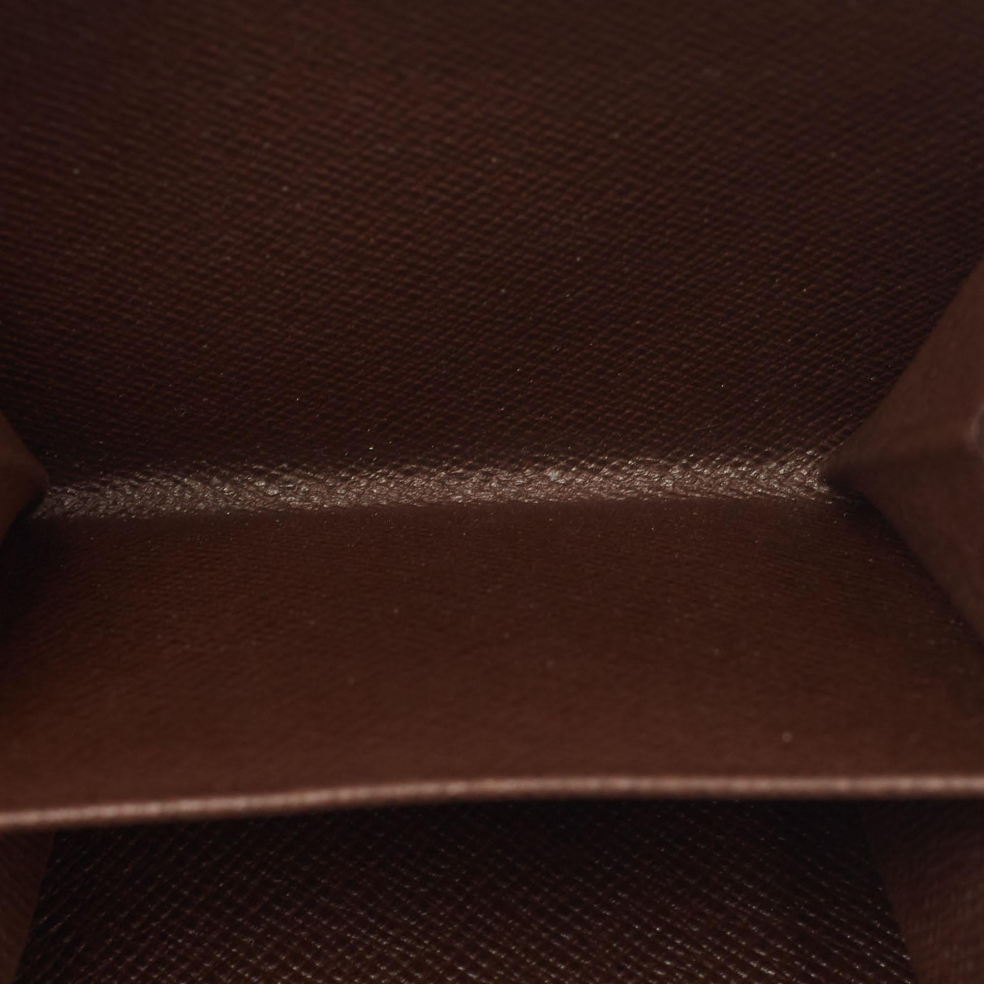 Louis Vuitton Damier Ebene Canvas Compact Zippy Brieftasche im Angebot 3