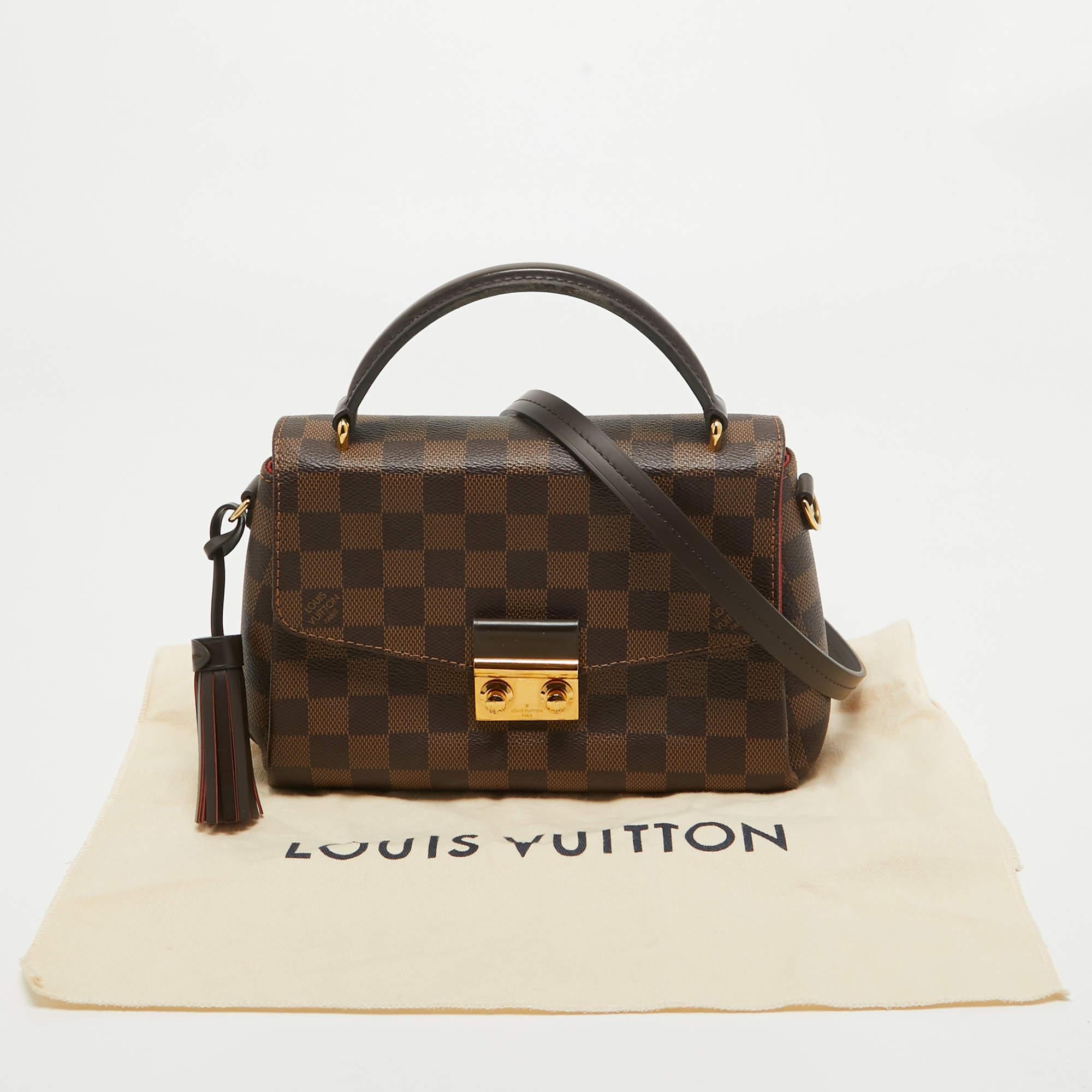 Louis Vuitton Damier Ebene Canvas Croisette Bag For Sale at 1stDibs