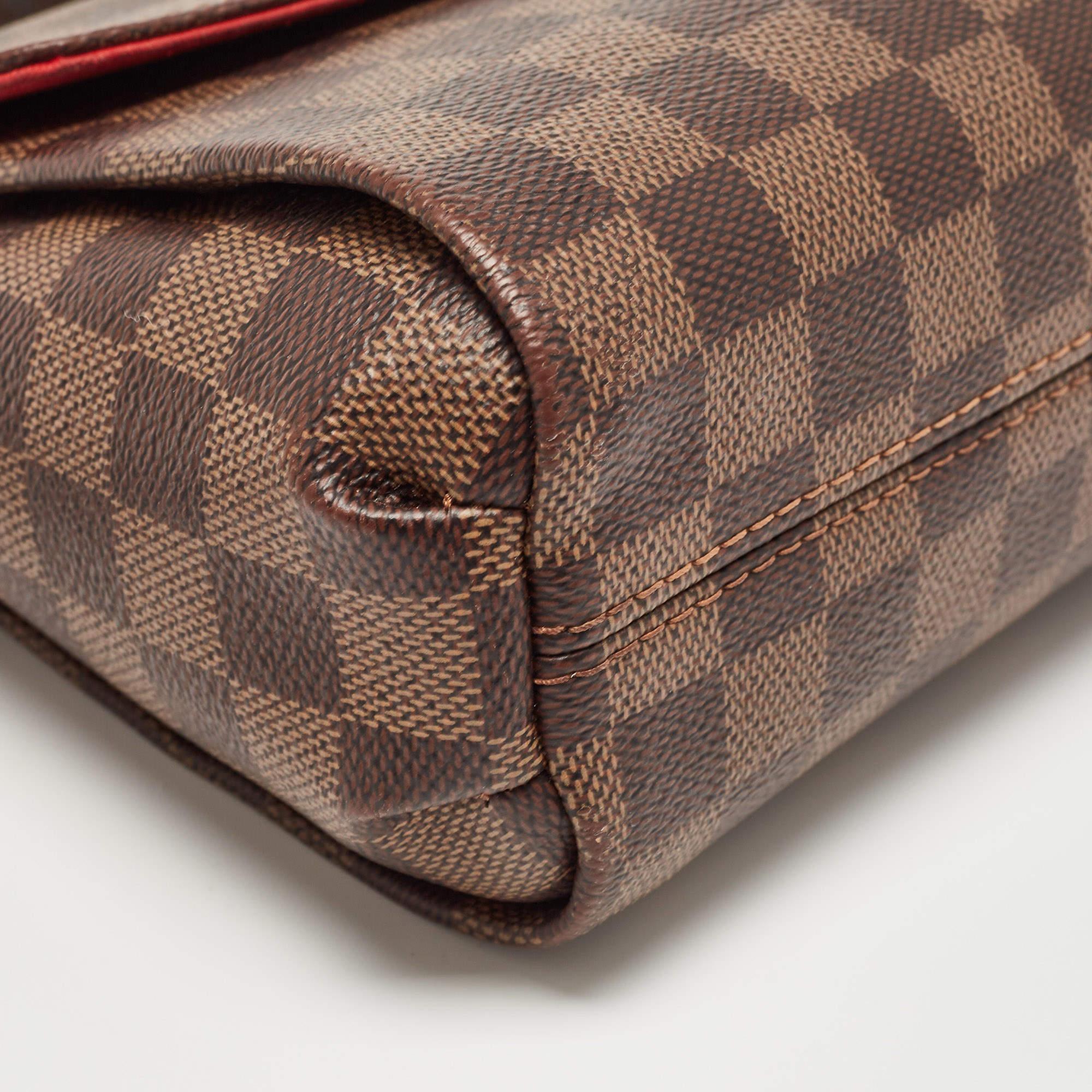 Louis Vuitton Damier Ebene Canvas Croisette Tasche aus Segeltuch 9