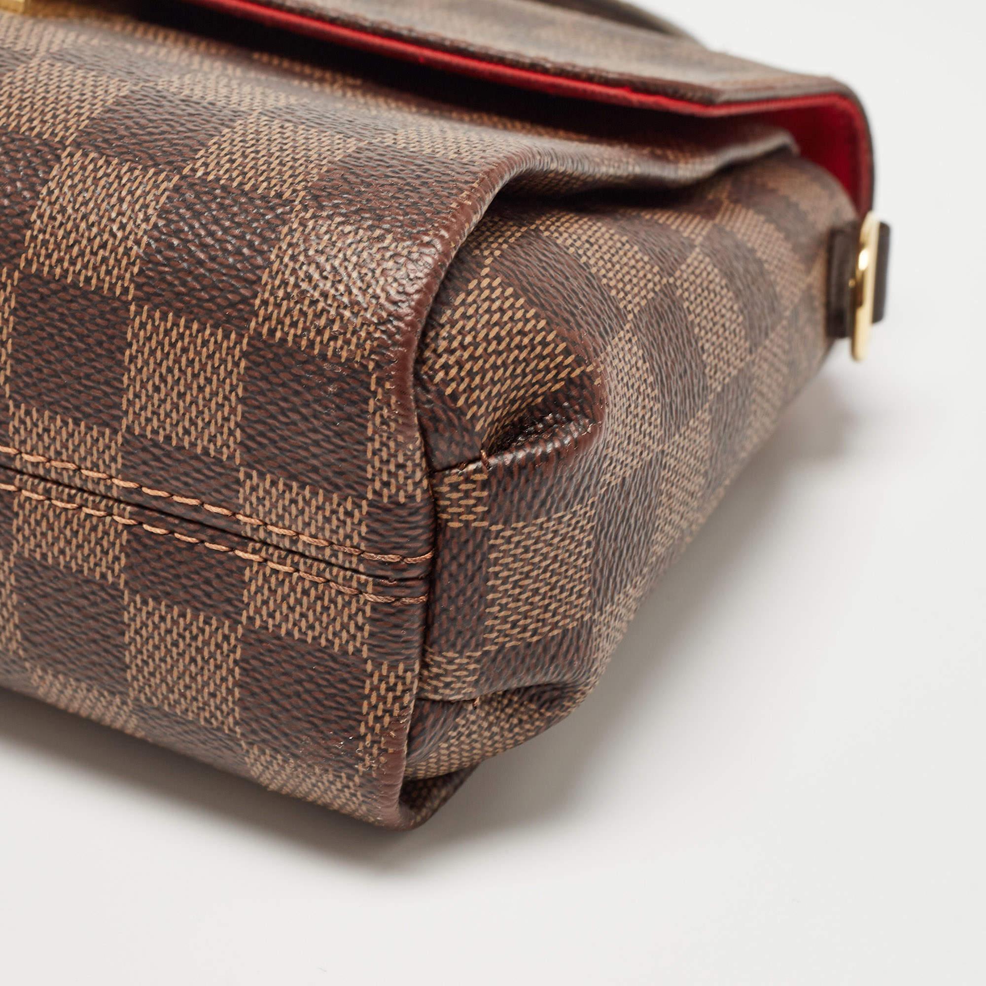 Louis Vuitton Damier Ebene Canvas Croisette Tasche aus Segeltuch 11