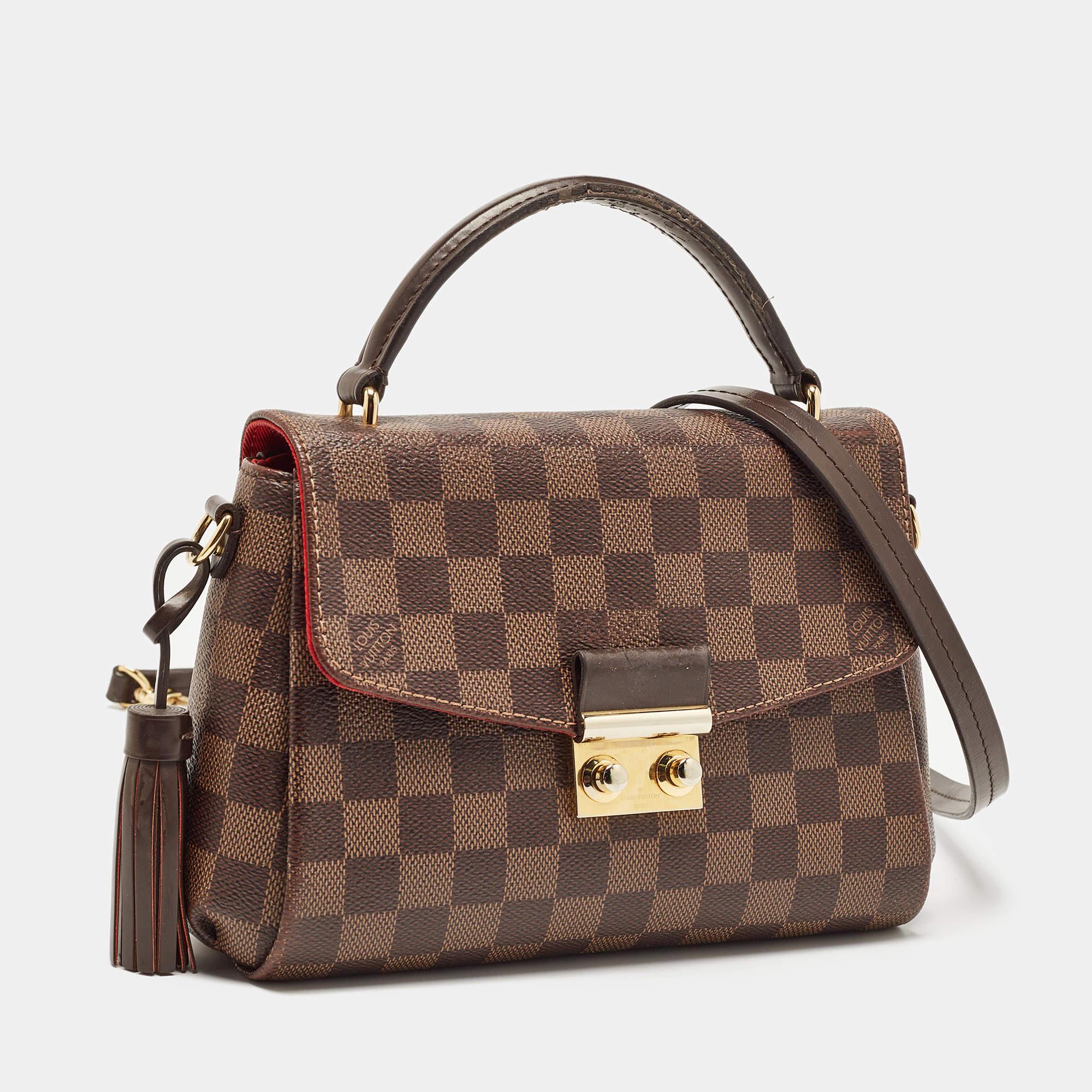 Louis Vuitton Damier Ebene Canvas Croisette Tasche aus Segeltuch 12