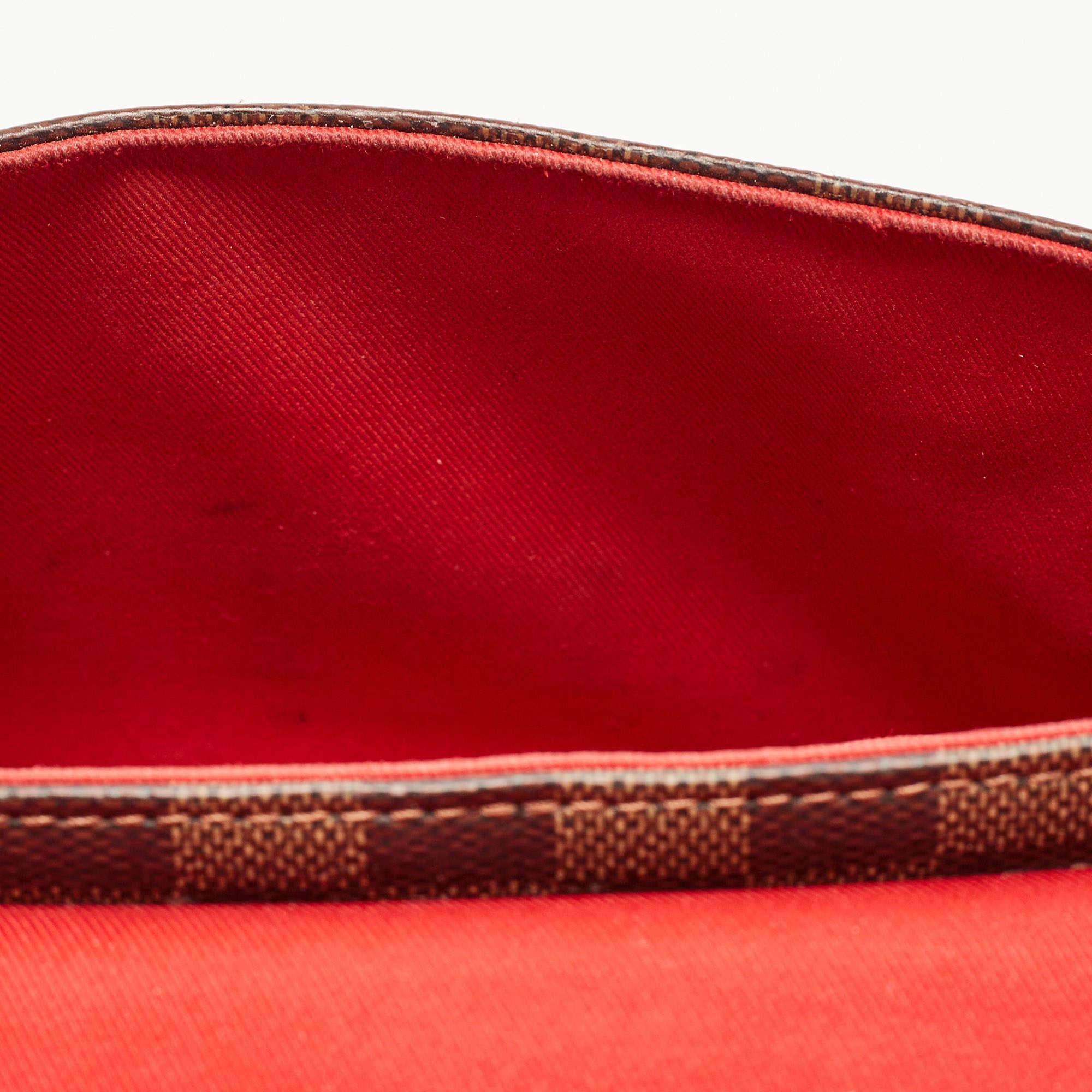 Louis Vuitton Damier Ebene Canvas Croisette Tasche aus Segeltuch (Braun)