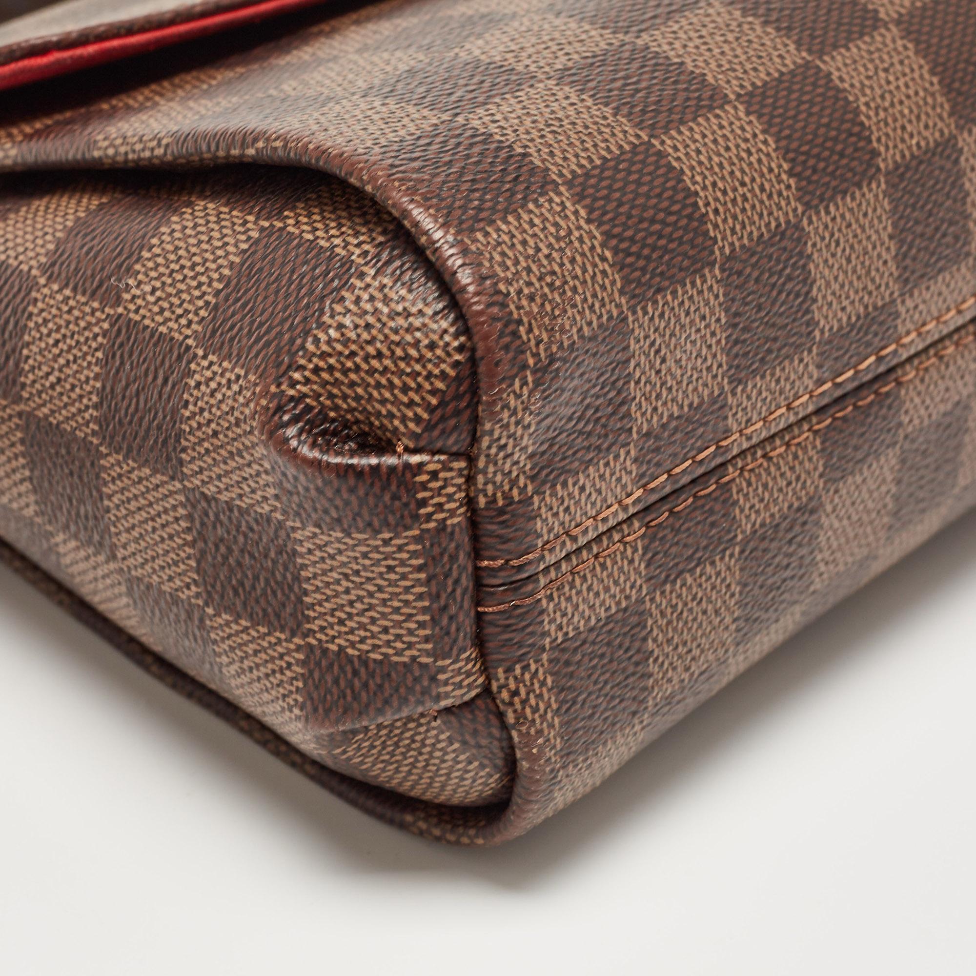 Louis Vuitton Damier Ebene Canvas Croisette Tasche aus Segeltuch Damen im Angebot