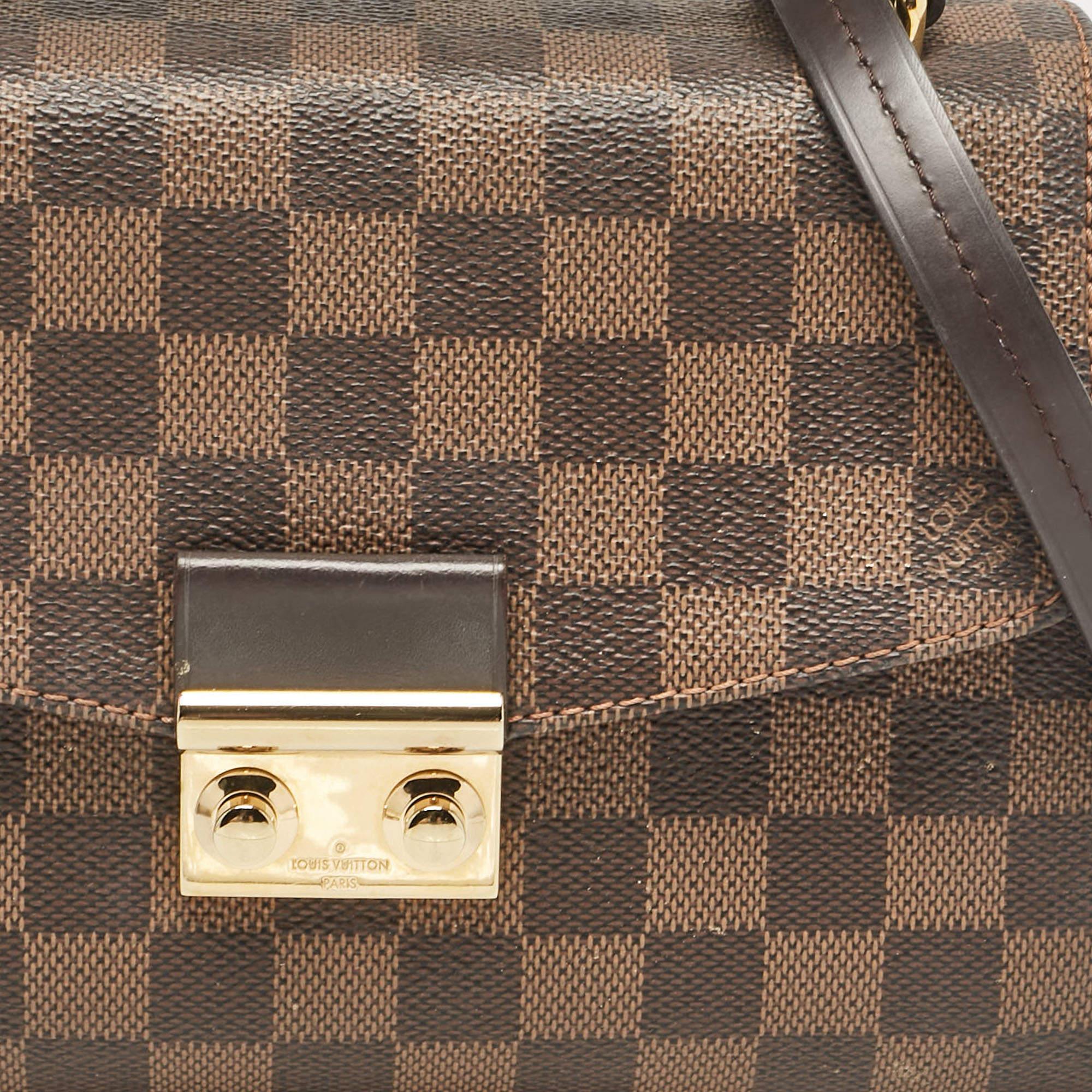 Women's Louis Vuitton Damier Ebene Canvas Croisette Bag