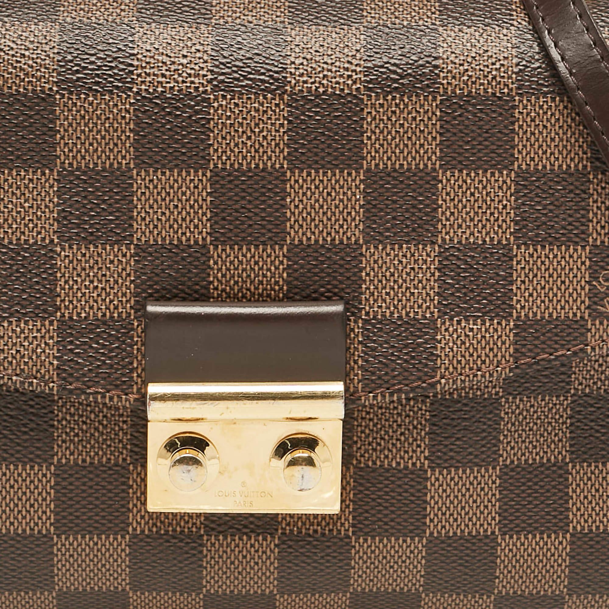 Women's Louis Vuitton Damier Ebene Canvas Croisette Bag For Sale