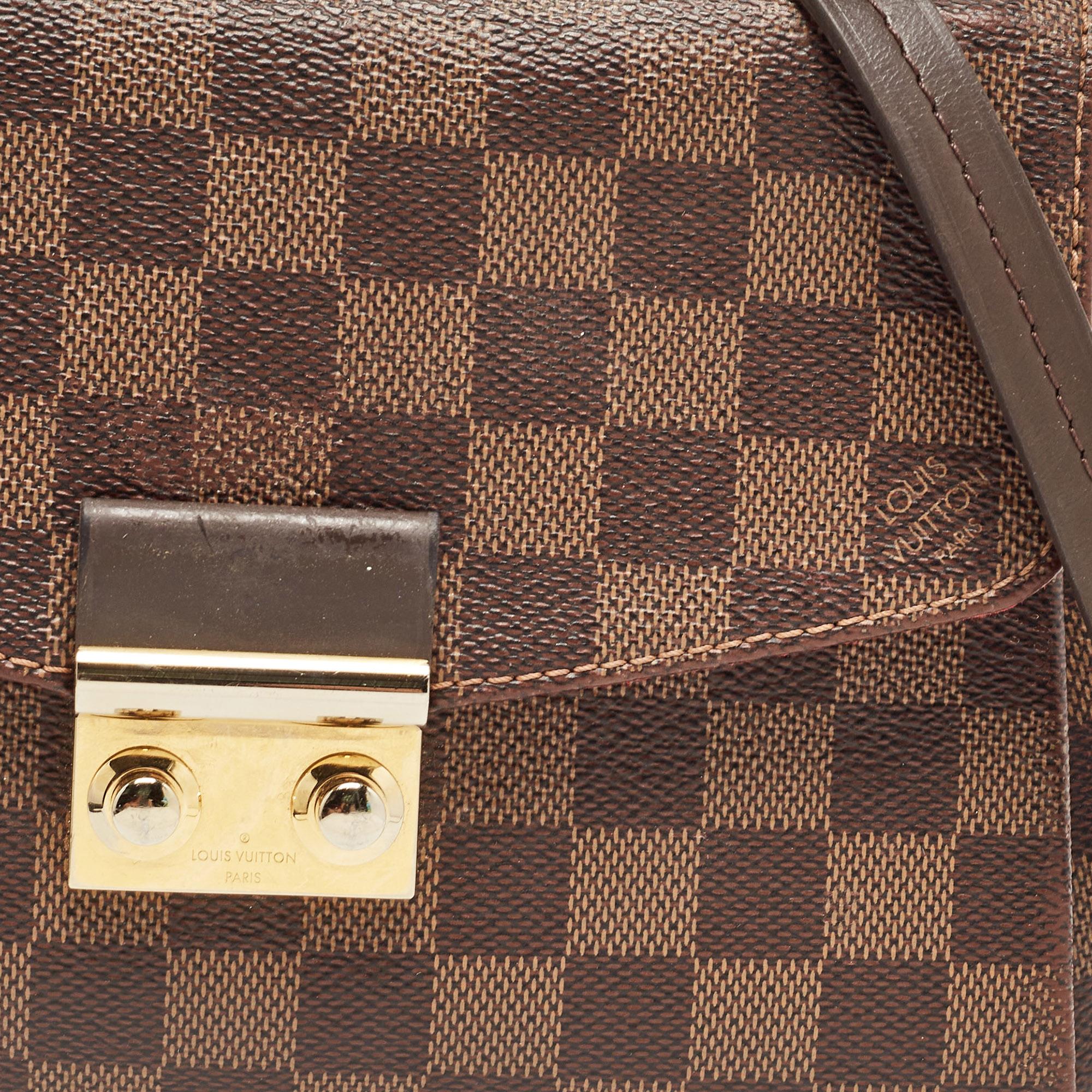 Louis Vuitton Damier Ebene Canvas Croisette Tasche aus Segeltuch im Angebot 3