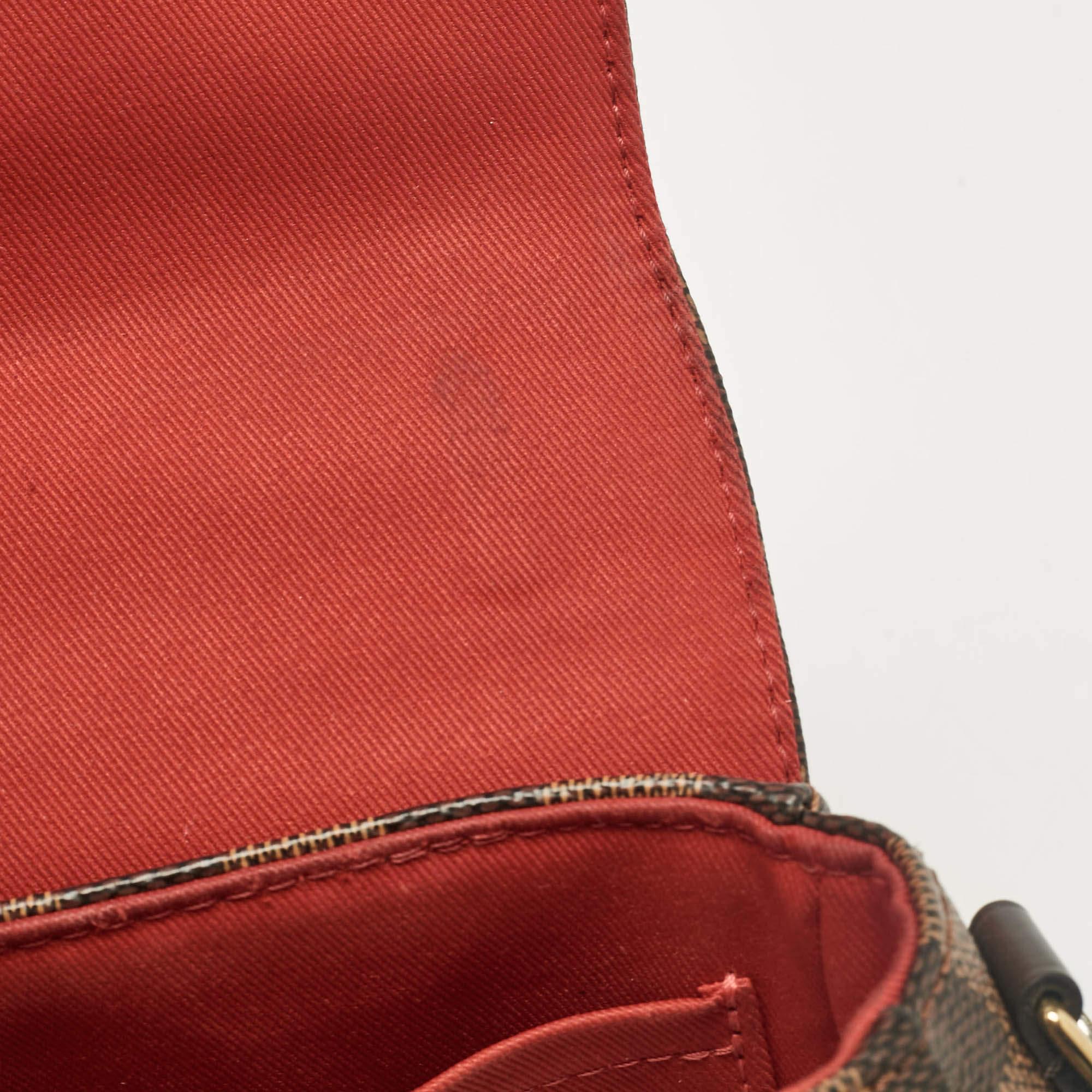Louis Vuitton Damier Ebene Canvas Croisette Bag For Sale 4