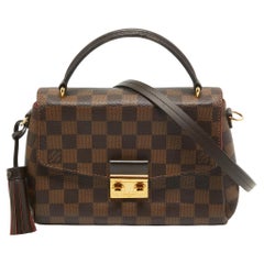 Louis Vuitton Damier Ebene Canvas Croisette Tasche aus Segeltuch