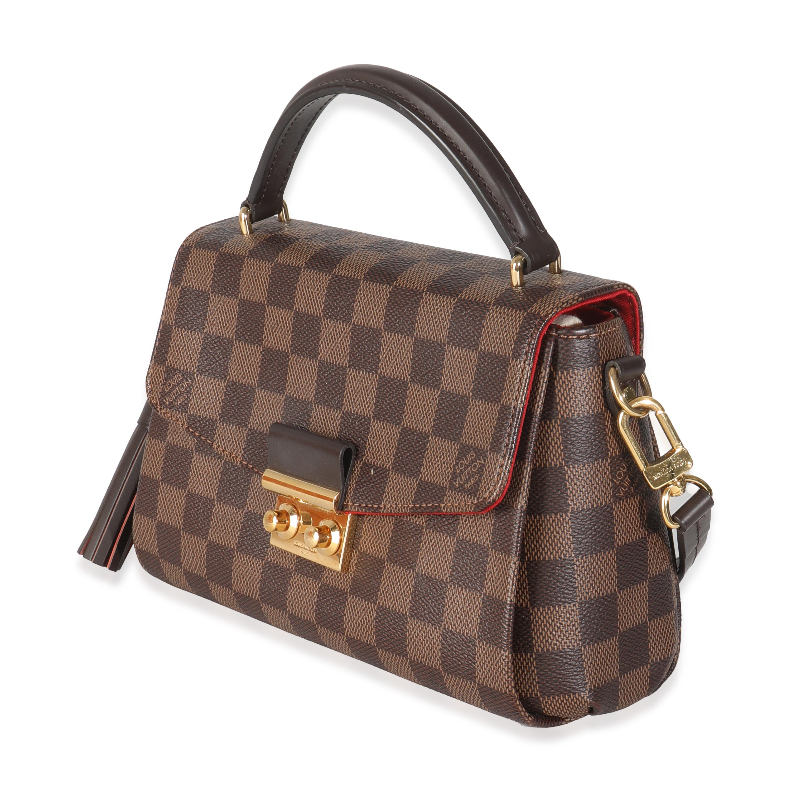 Louis Vuitton Damier Ebene Canvas Croisette In Excellent Condition In New York, NY