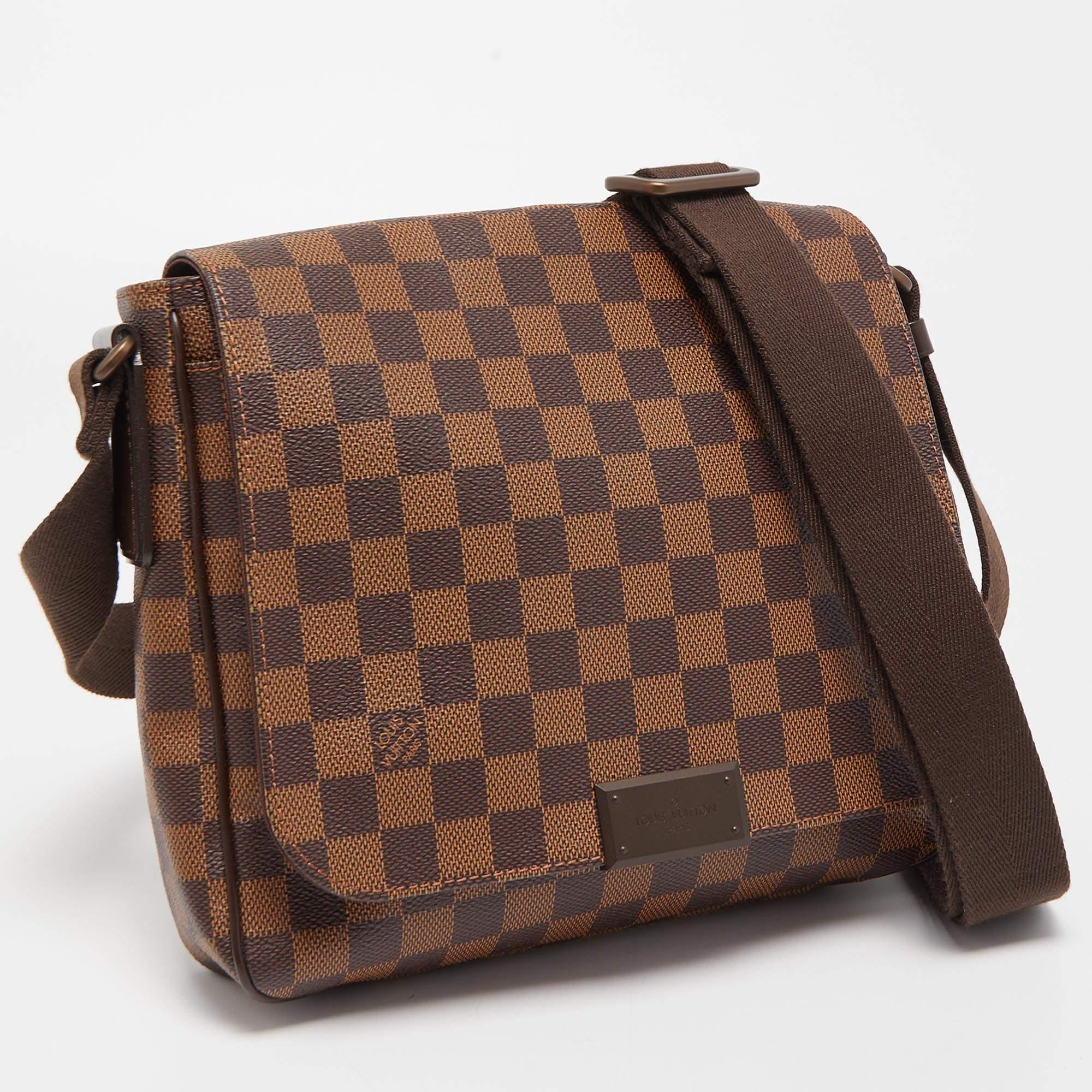Men's Louis Vuitton Damier Ebene Canvas District PM Bag