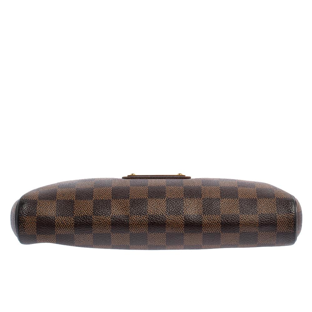 Women's Louis Vuitton Damier Ebene Canvas Eva Pochette