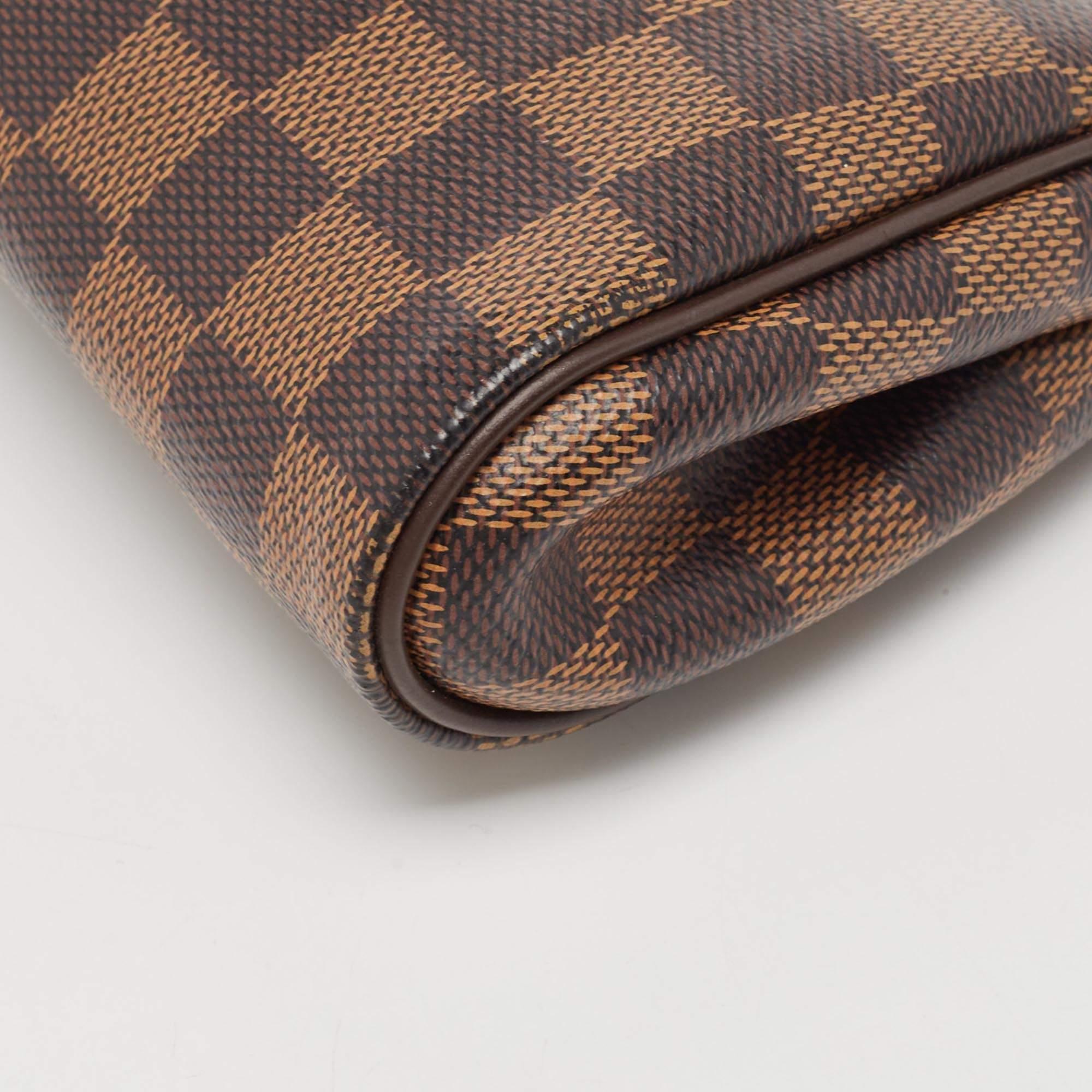 Women's Louis Vuitton Damier Ebene Canvas Eva Pochette