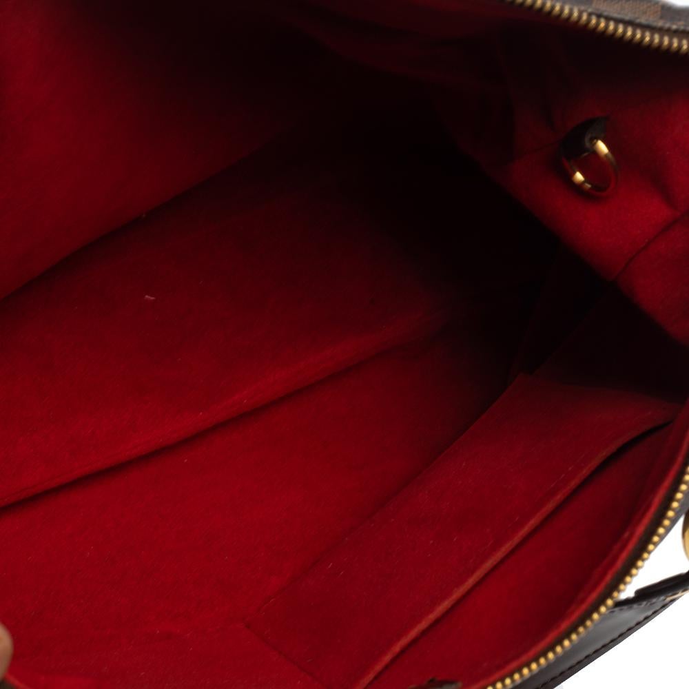 Louis Vuitton Damier Ebene Canvas Evora MM Bag In Good Condition In Dubai, Al Qouz 2