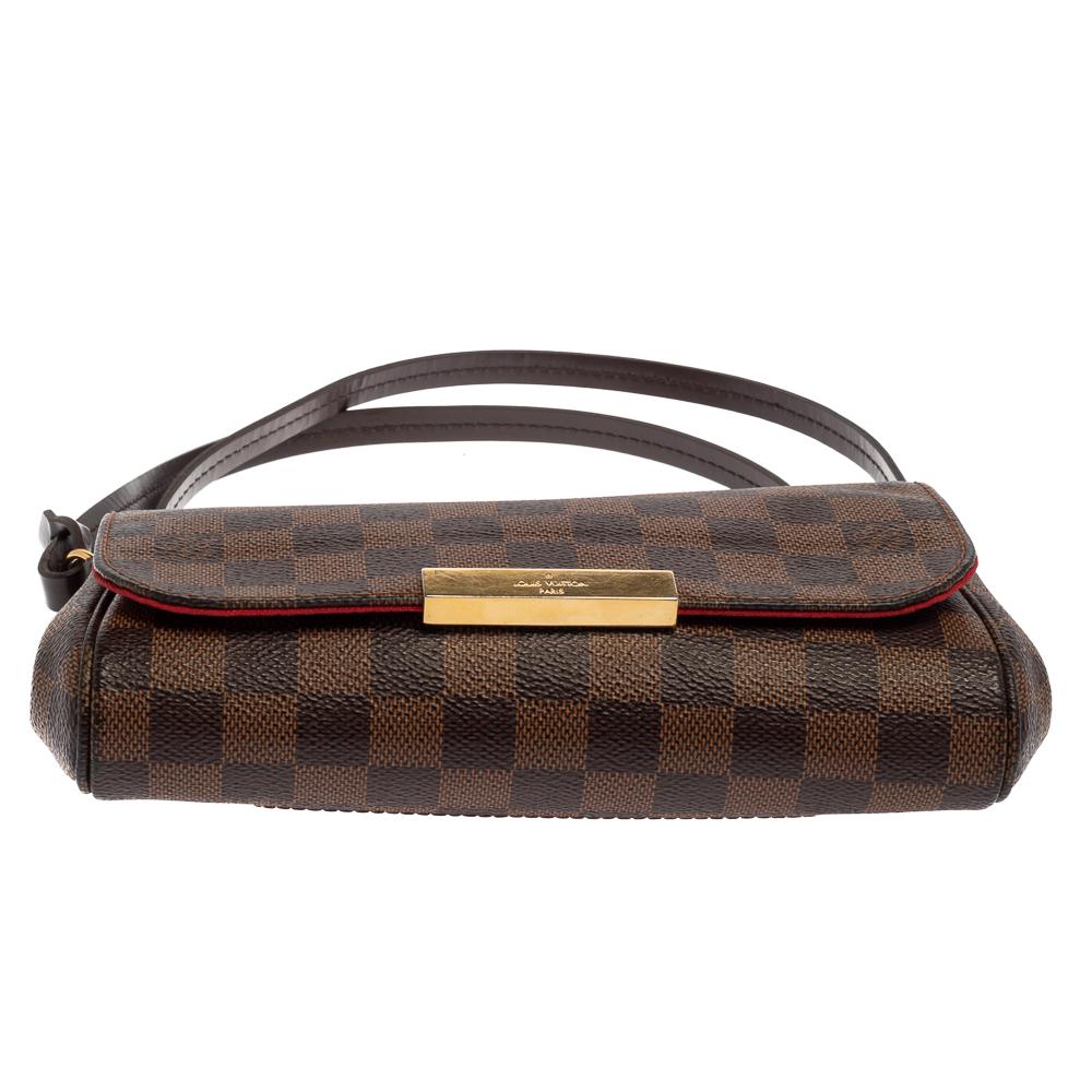 Women's Louis Vuitton Damier Ebene Canvas Favorite PM Bag