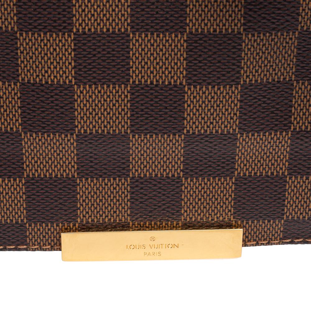 Black Louis Vuitton Damier Ebene Canvas Favorite PM Bag
