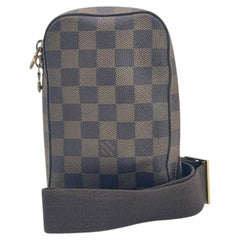 Louis Vuitton Damier Ebene Canvas Geronimo One Shoulder Backpack Bag