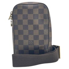 Louis Vuitton Damier Ebene Canvas Geronimo Shoulder Bag Backpack