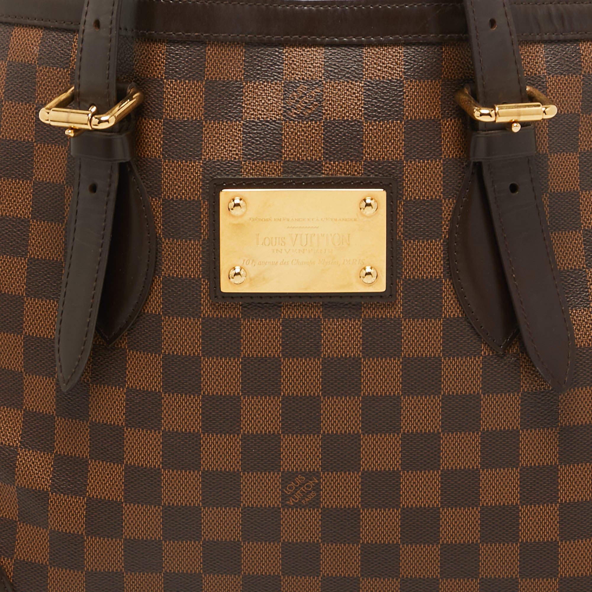 Louis Vuitton Damier Ebene Canvas Hampstead GM Bag 1