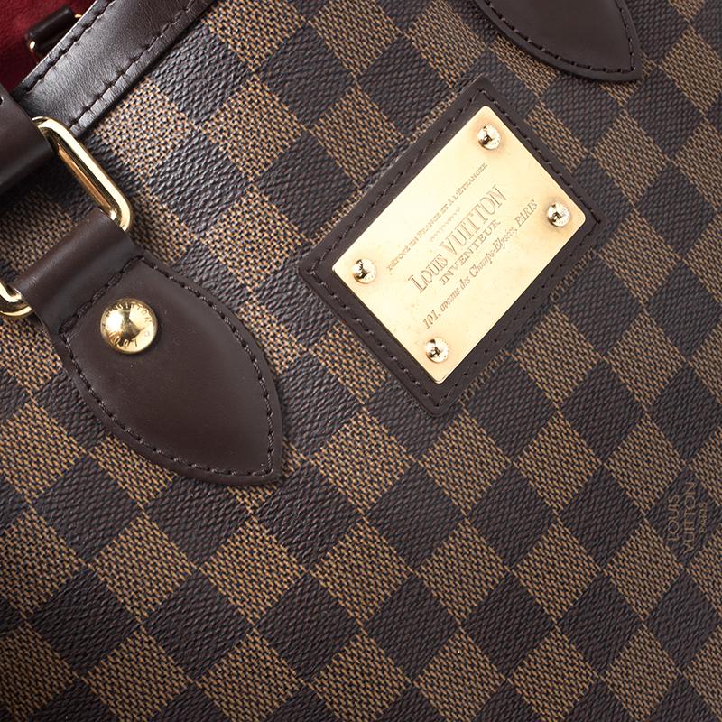 Black Louis Vuitton Damier Ebene Canvas Hampstead PM Bag