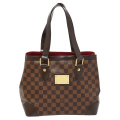 Louis Vuitton Damier Ebene Canvas Hampstead PM Bag Louis Vuitton Damier Ebene Canvas Hampstead PM Bag