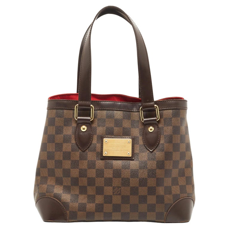 Louis Vuitton Hampstead PM Damier Ebene Tote Brown Shoulder Bag Purse  Leather LV