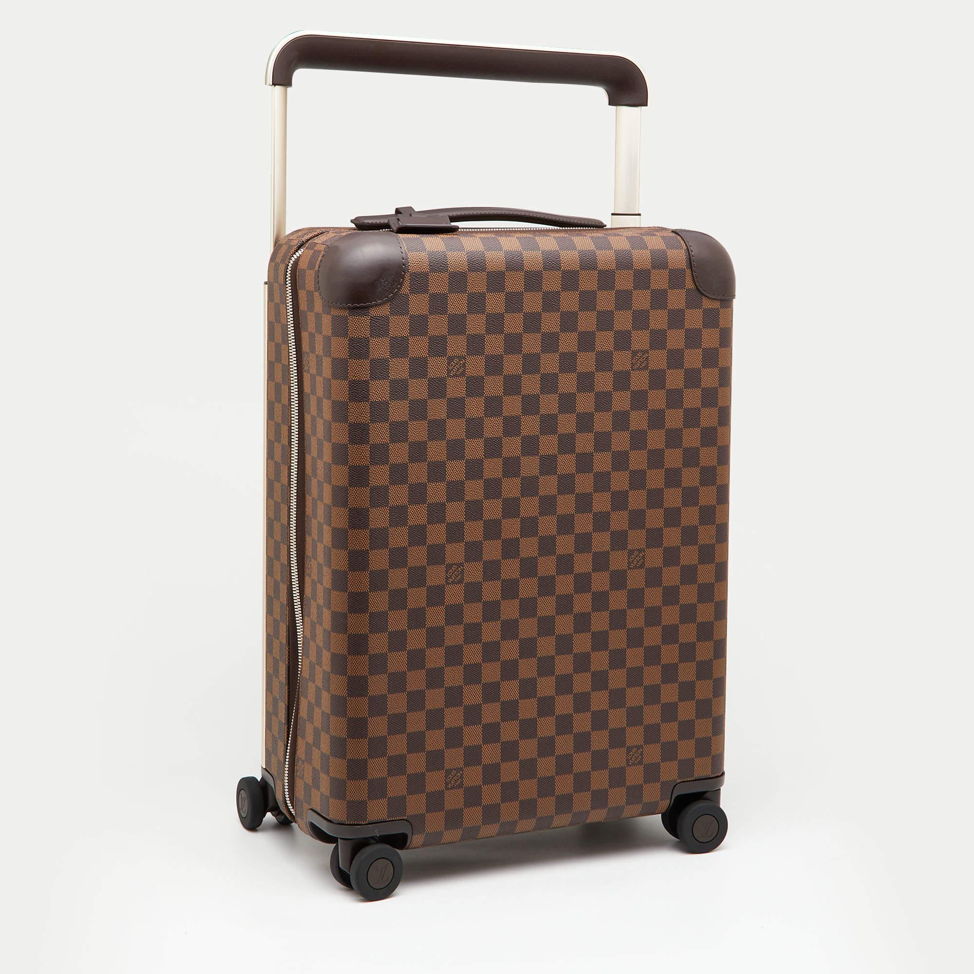 Women's Louis Vuitton Damier Ebene Canvas Horizon 55 Suitcase