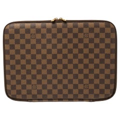 Louis Vuitton Laptop Sleeve Damier Ebene 15 Brown in Canvas with