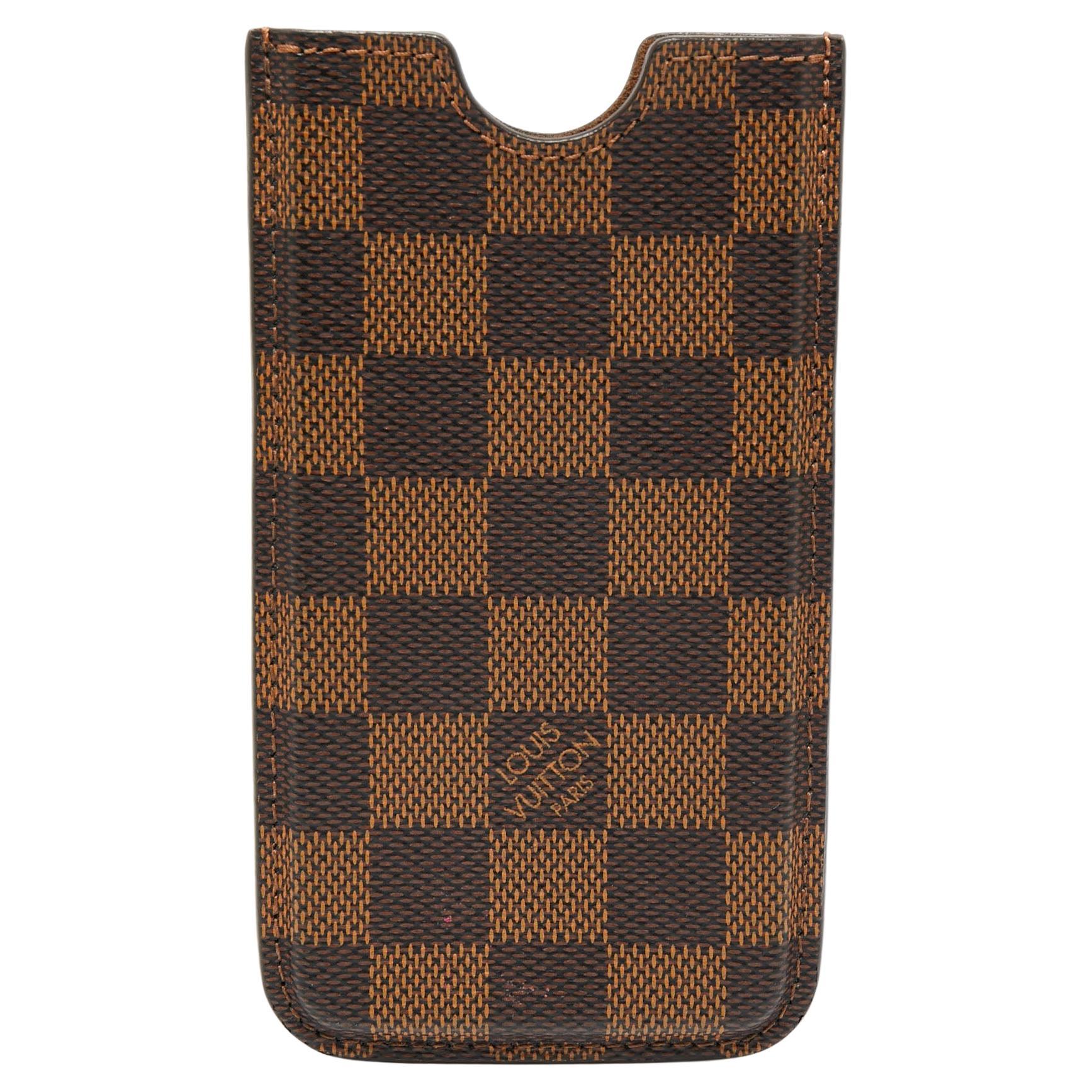 Louis Vuitton Brown Cigarette Case Damier Ebene Mobile Etui Phone and  5lk1221 For Sale at 1stDibs