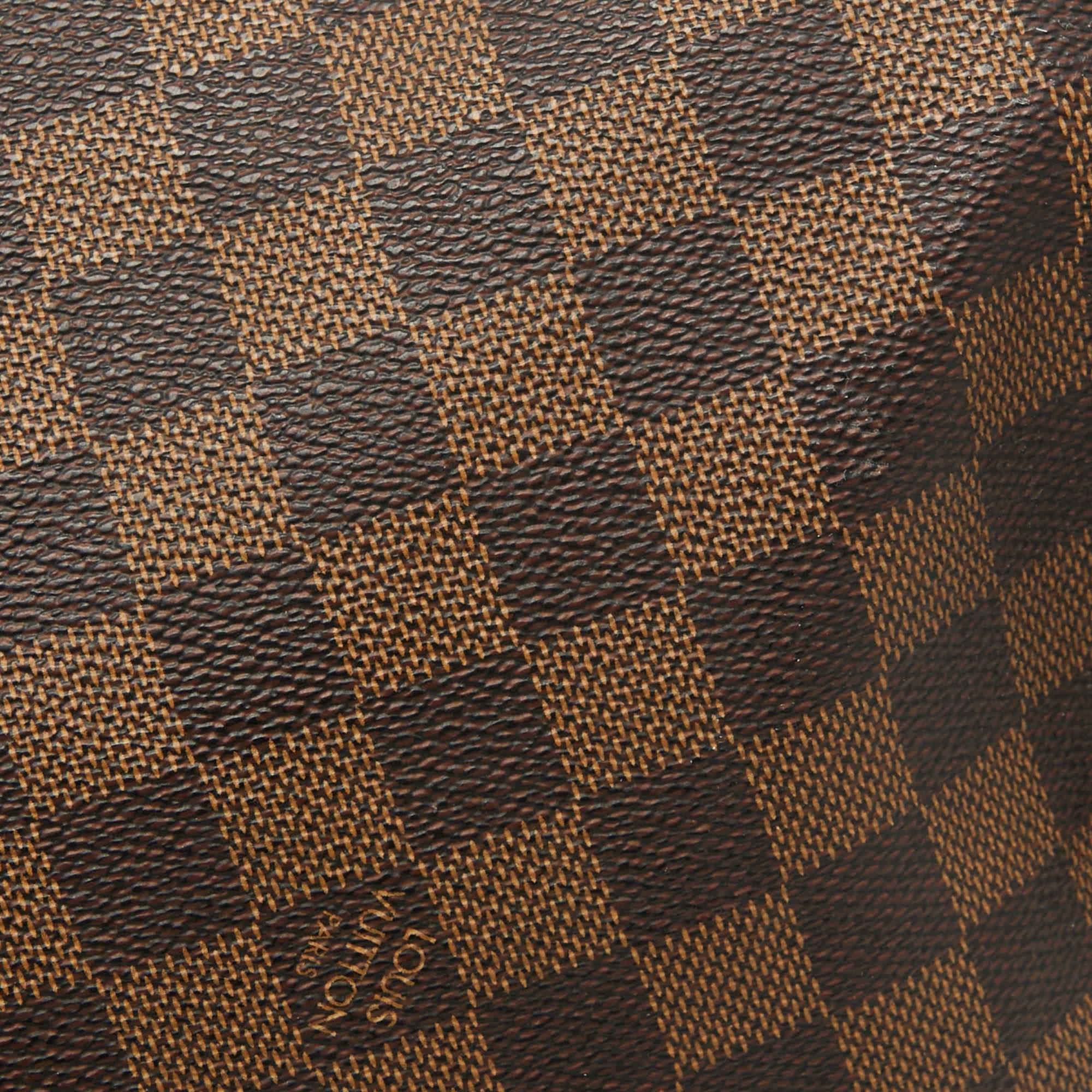 Louis Vuitton Damier Ebene Canvas Keepall Bandouliere 55 Bag For Sale 11