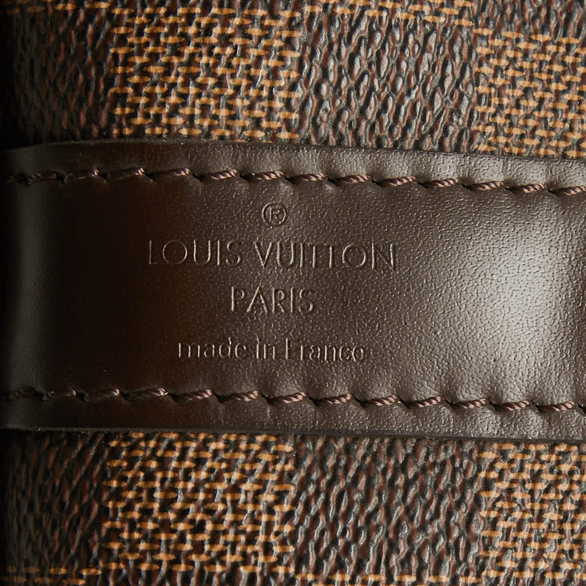 Louis Vuitton Damier Ebene Canvas Keepall Bandouliere 55 Tasche aus Segeltuch im Angebot 5