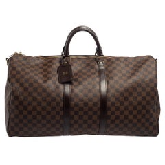 Louis Vuitton Damier Ebene Canvas Keepall Bandouliere 55 bag