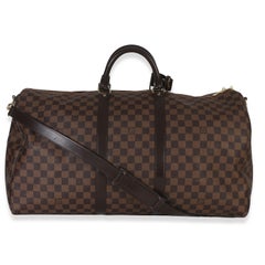 Louis Vuitton Damier Ebene Canvas Keepall Bandouliere 55