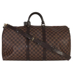 Louis Vuitton Damier Ebene Canvas Keepall Bandouliere 55
