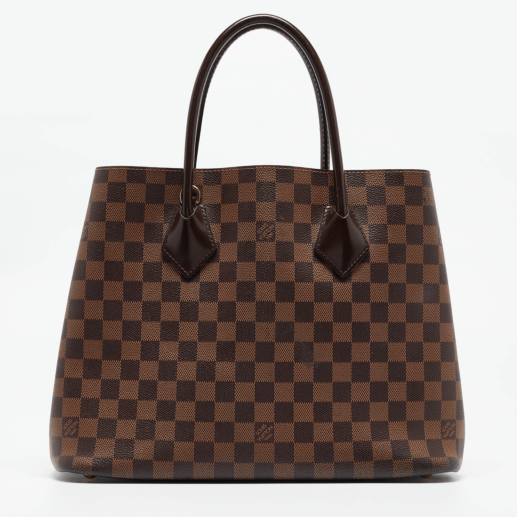 Women's Louis Vuitton Damier Ebene Canvas Kensington Bag