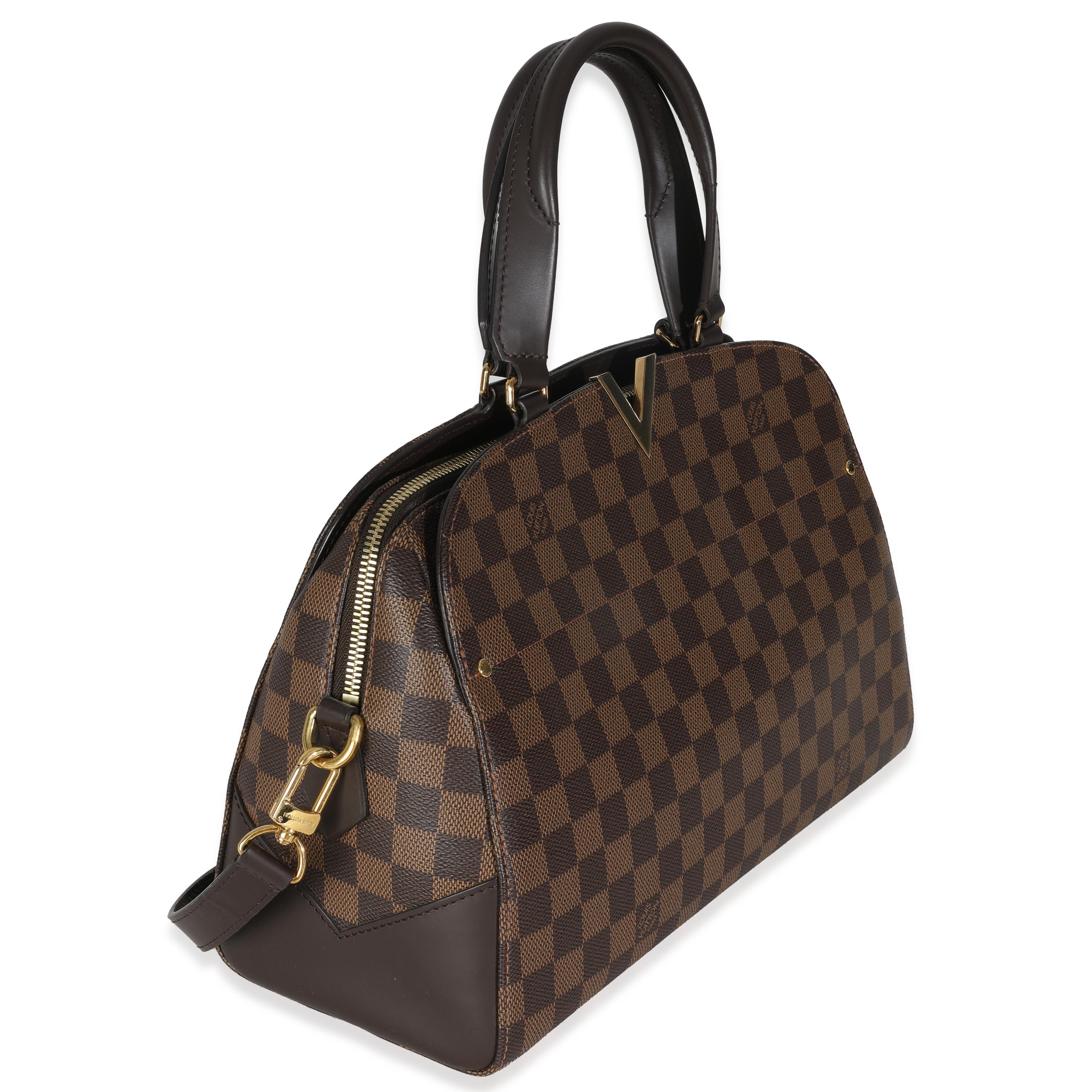 Noir Louis Vuitton Damier Ebene Canvas Kensington Bowling Bag en vente