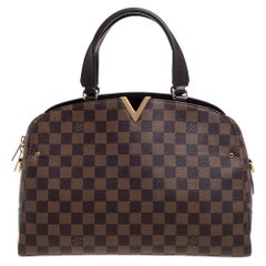 Louis Vuitton Damier Ebene Kensington Bowlingtasche aus Segeltuch