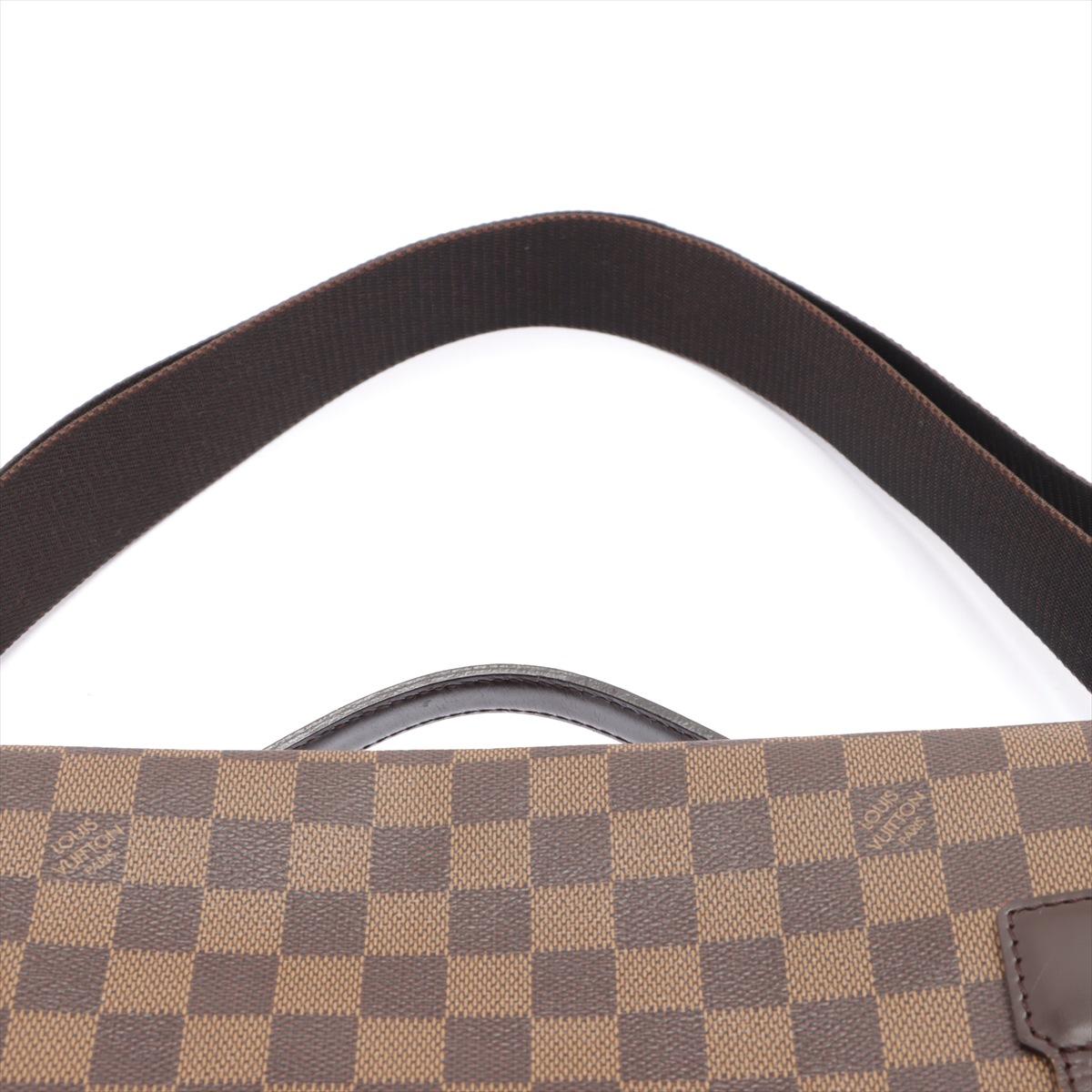 Louis Vuitton Damier Ebene Canvas Leather Broadway Messenger Bag In Good Condition For Sale In Irvine, CA