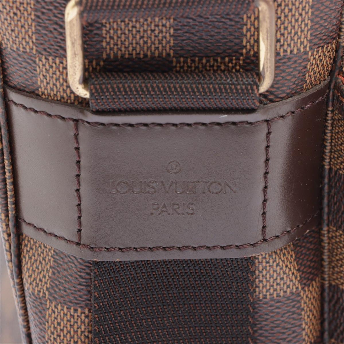 Women's Louis Vuitton Damier Ebene Canvas Leather Broadway Messenger Bag For Sale