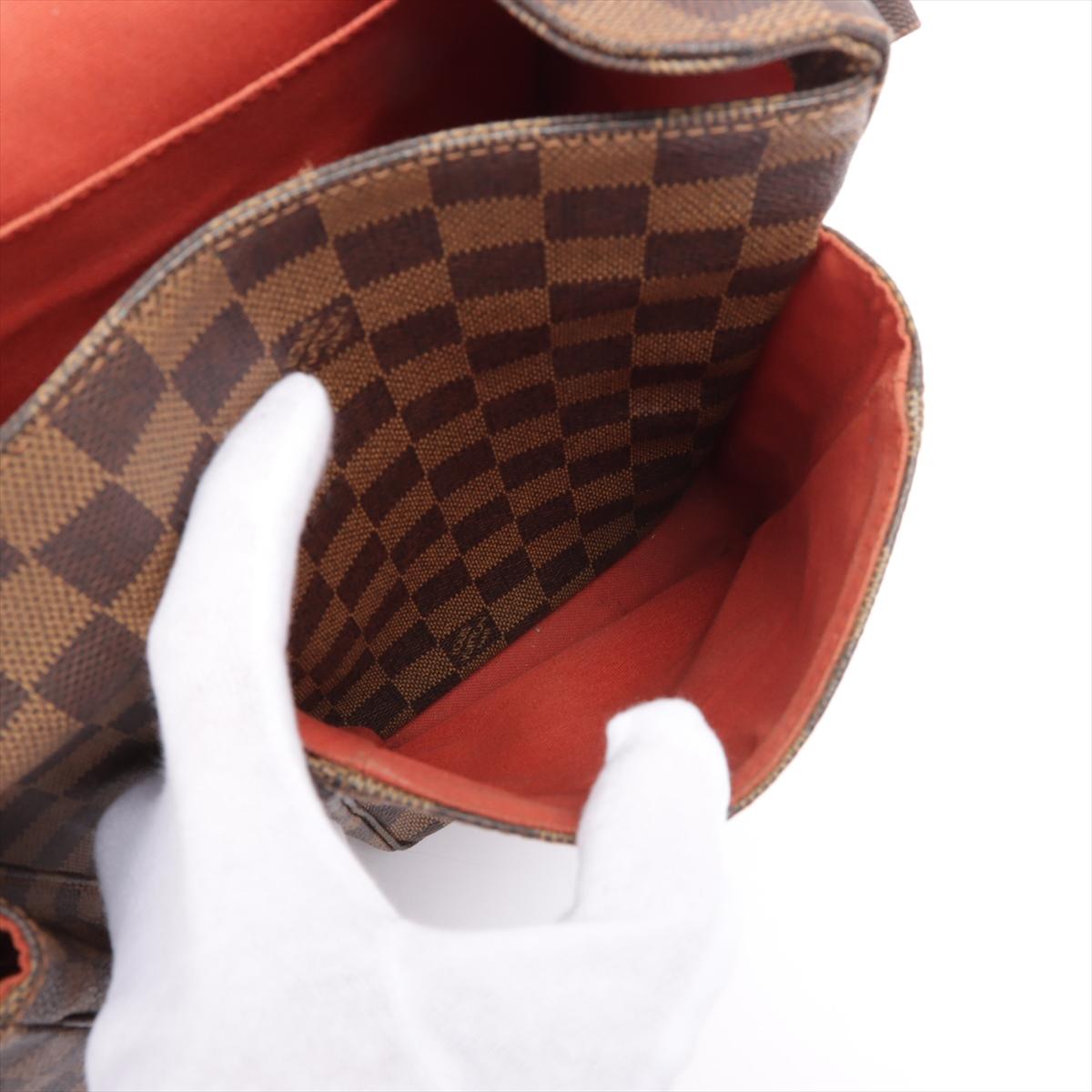 Damier Ebene Broadway Messenger-Tasche aus Segeltuch von Louis Vuitton im Angebot 3