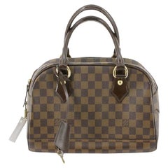 Louis Vuitton Damier Ebene Canvas Leather Duomo Hobo Bag