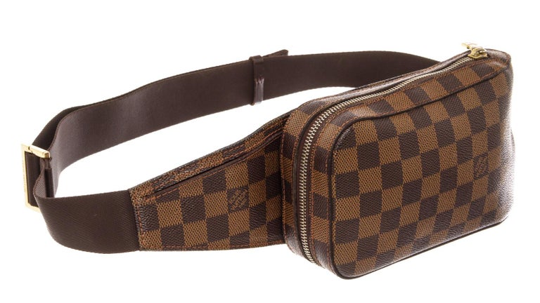 Louis Vuitton Damier Ebene Canvas Leather Geronimos Waist Bag For