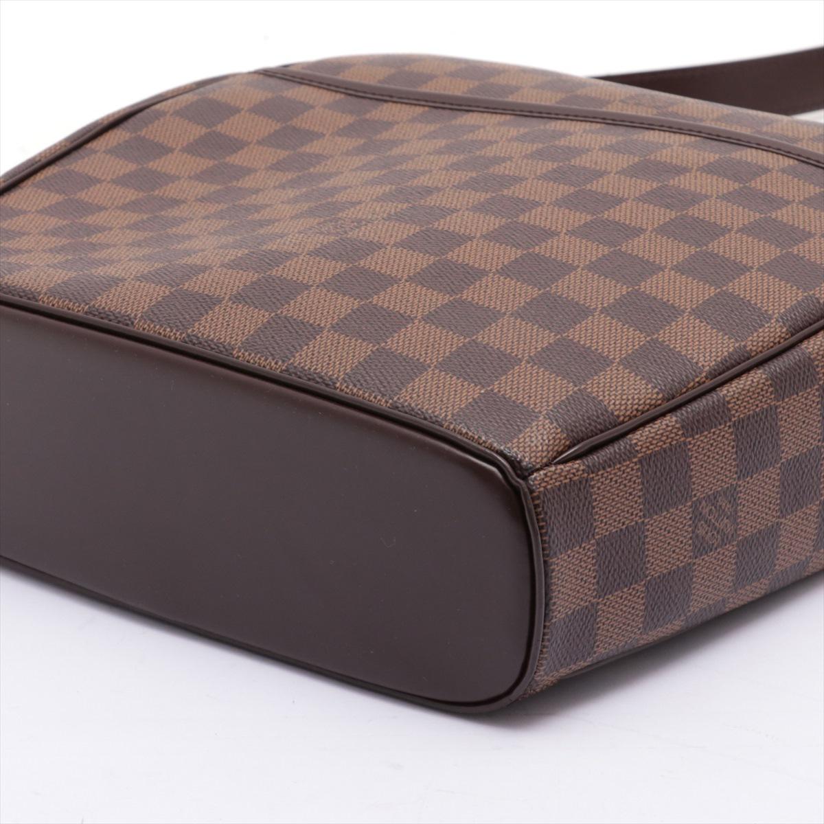Black Louis Vuitton Damier Ebene Canvas Leather Ipanema GM Shoulder Bag For Sale