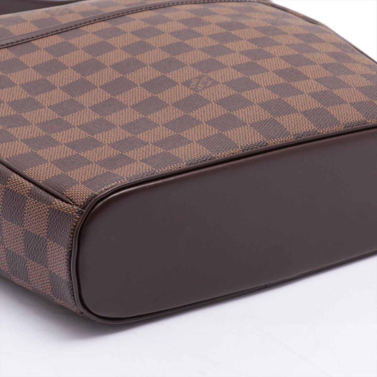 Louis Vuitton Damier Ebene Canvas Leather Ipanema GM Shoulder Bag In Good Condition For Sale In Irvine, CA