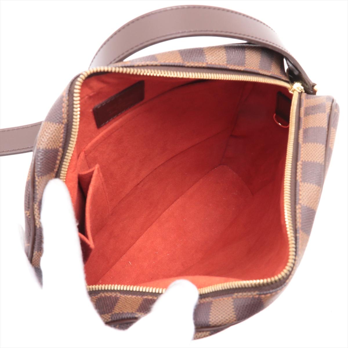 Louis Vuitton Damier Ebene Canvas Leather Ipanema GM Shoulder Bag For Sale 1
