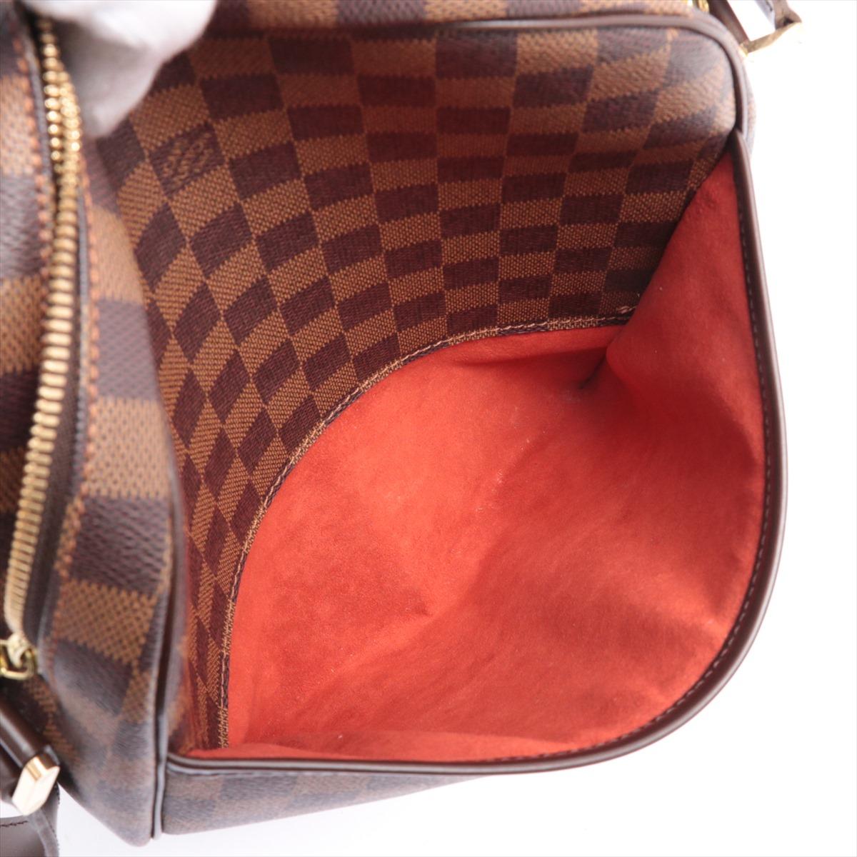 Louis Vuitton Damier Ebene Canvas Leather Ipanema GM Shoulder Bag For Sale 2