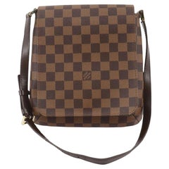 Louis Vuitton Damier Ebene Canvas Leather Musette Salsa Short Strap PM Bag